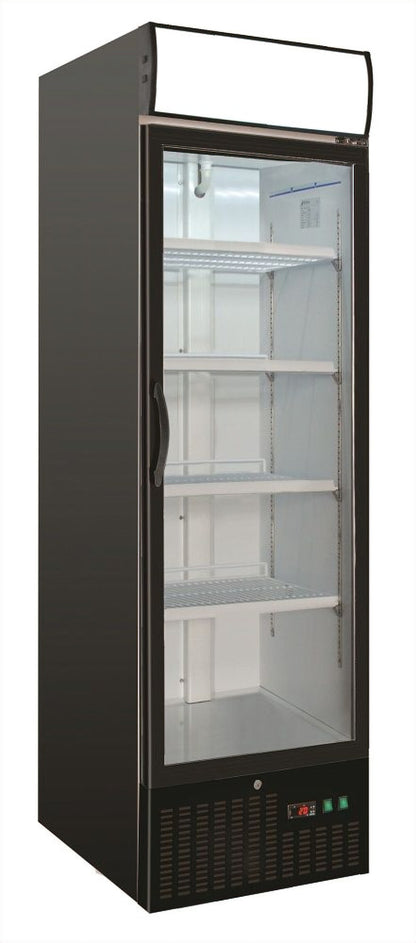 Armoire Négative Vitrée 1 Porte 600L Noire – Congélateur, -18/-24 °C