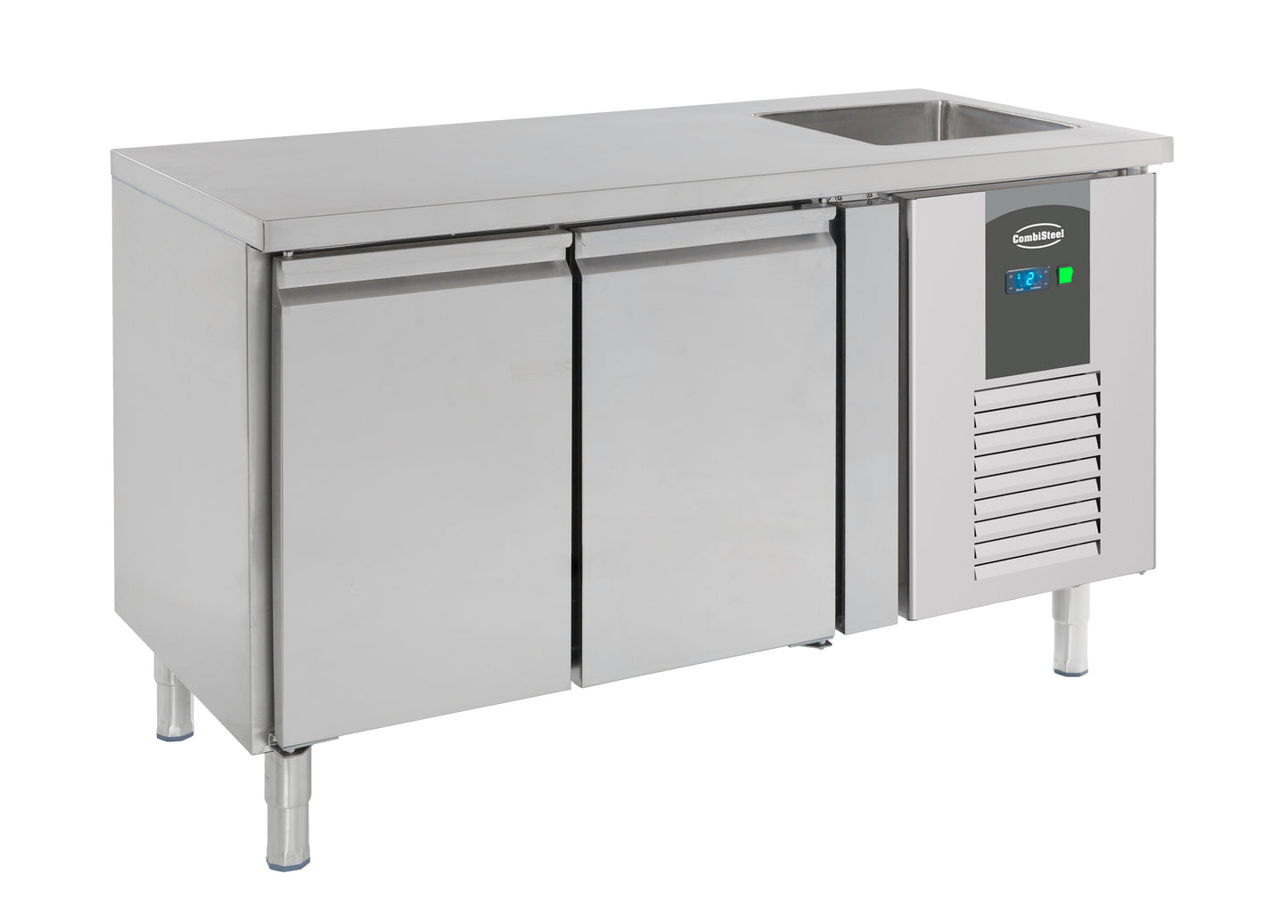 Table Réfrigérée Plonge Inox 2 Portes L1510 – Réfrigérateur, -2/+8 °C