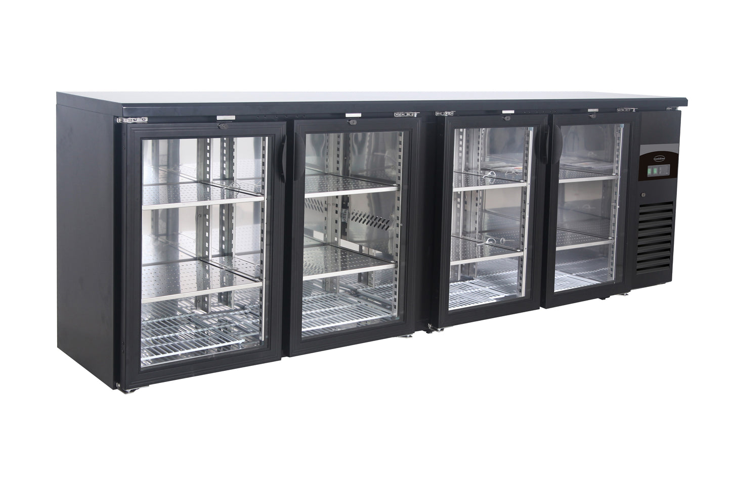 Arrière Bar Réfrigérée Noir 4 Portes En Verre *Transport Sur Demande* L2542