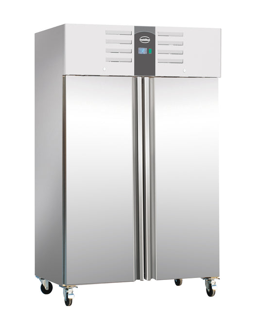 Armoire Réfrigérée Inox 2 Portes 1200L Statique GN 2/1 – Réfrigérateur, +2/+8 °C