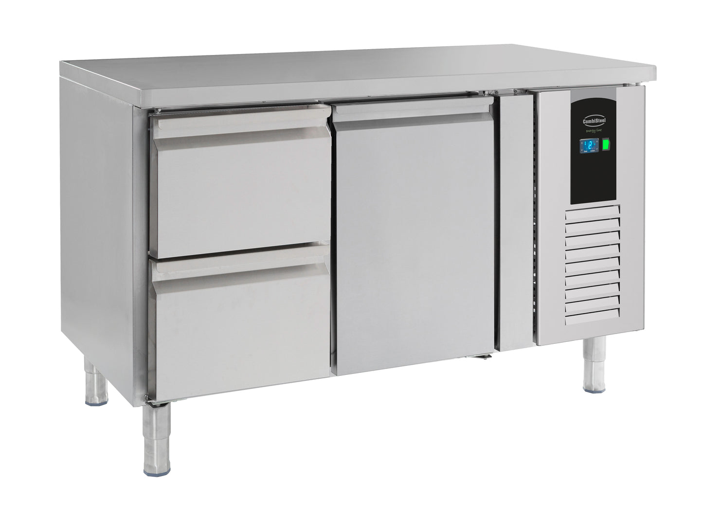 Table Réfrigérée Inox 1 Porte 2 Tiroirs L1360 Energy Line – Réfrigérateur, +2/+8 °C