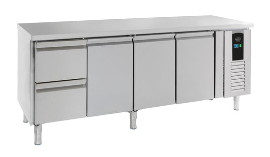 Table Réfrigérée Inox 3 Portes 2 Tiroirs L2230 Energy Line – Réfrigérateur, +2/+8 °C