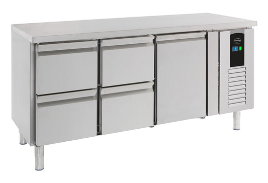 Table Réfrigérée Inox 1 Porte 4 Tiroirs L1795 Energy Line – Réfrigérateur, +2/+8 °C