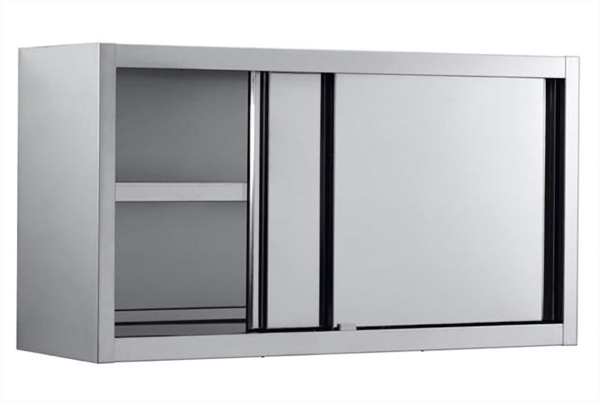 Armoire Murale Inox Portes Coulissantes 1600 × 400 mm – 1 Tablette