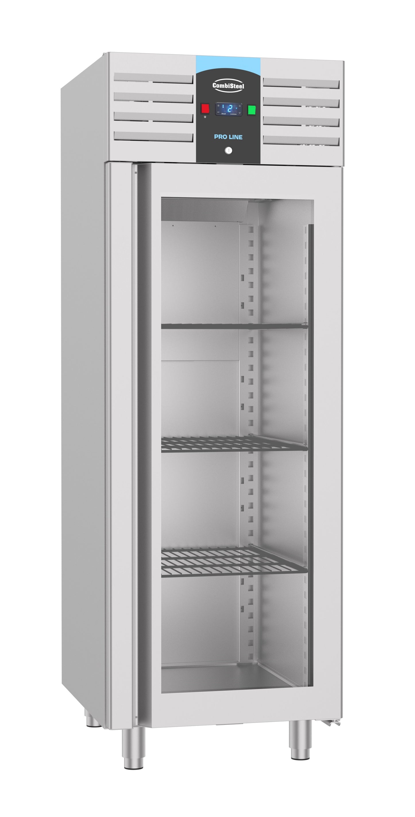 Armoire Réfrigérée Inox Vitrée Monobloc 1 Porte 700L – Réfrigérateur, +2/+8 °C