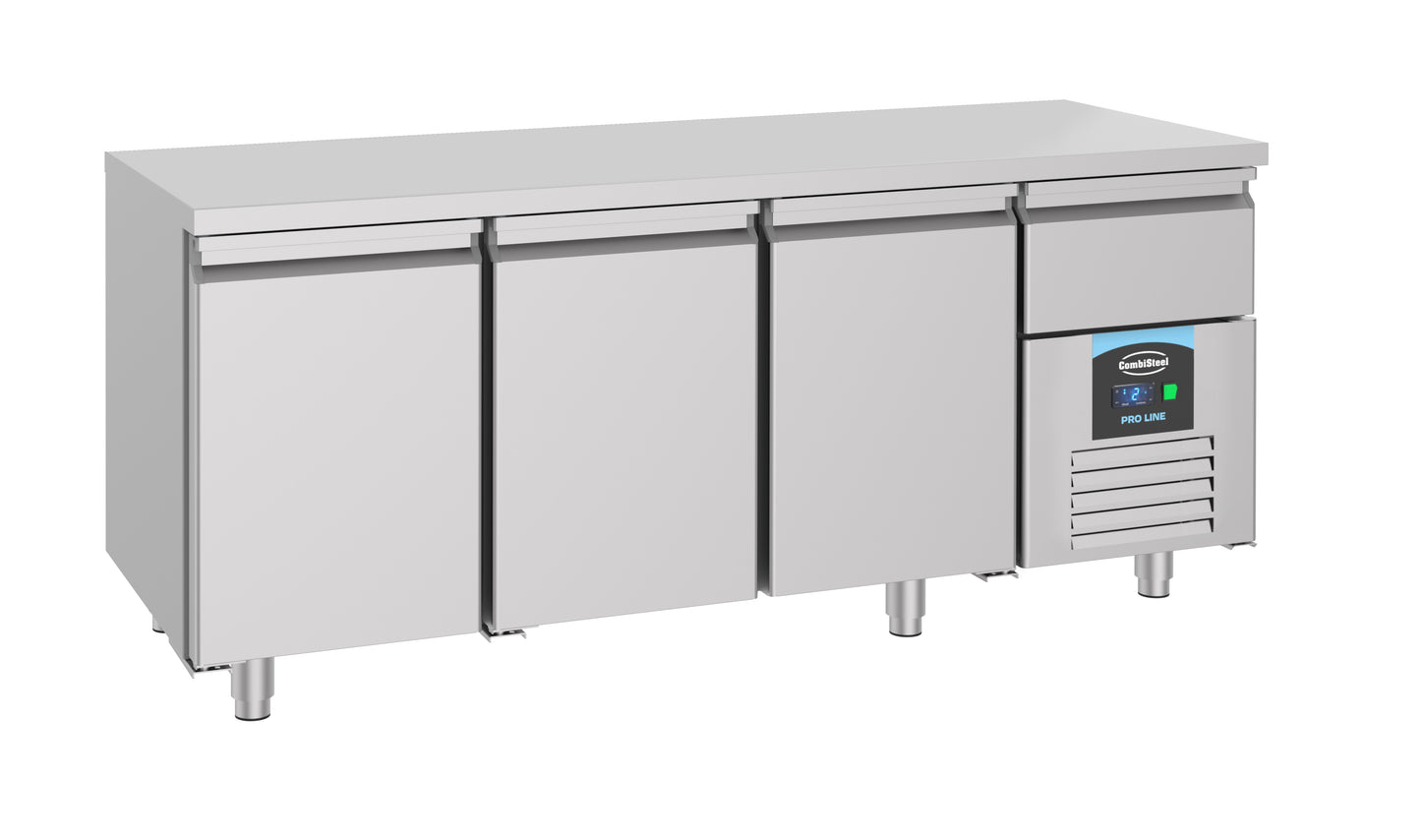 Table Réfrigérée Inox 304 3 Portes 1865 Pro Line – Réfrigérateur, -2/+8 °C