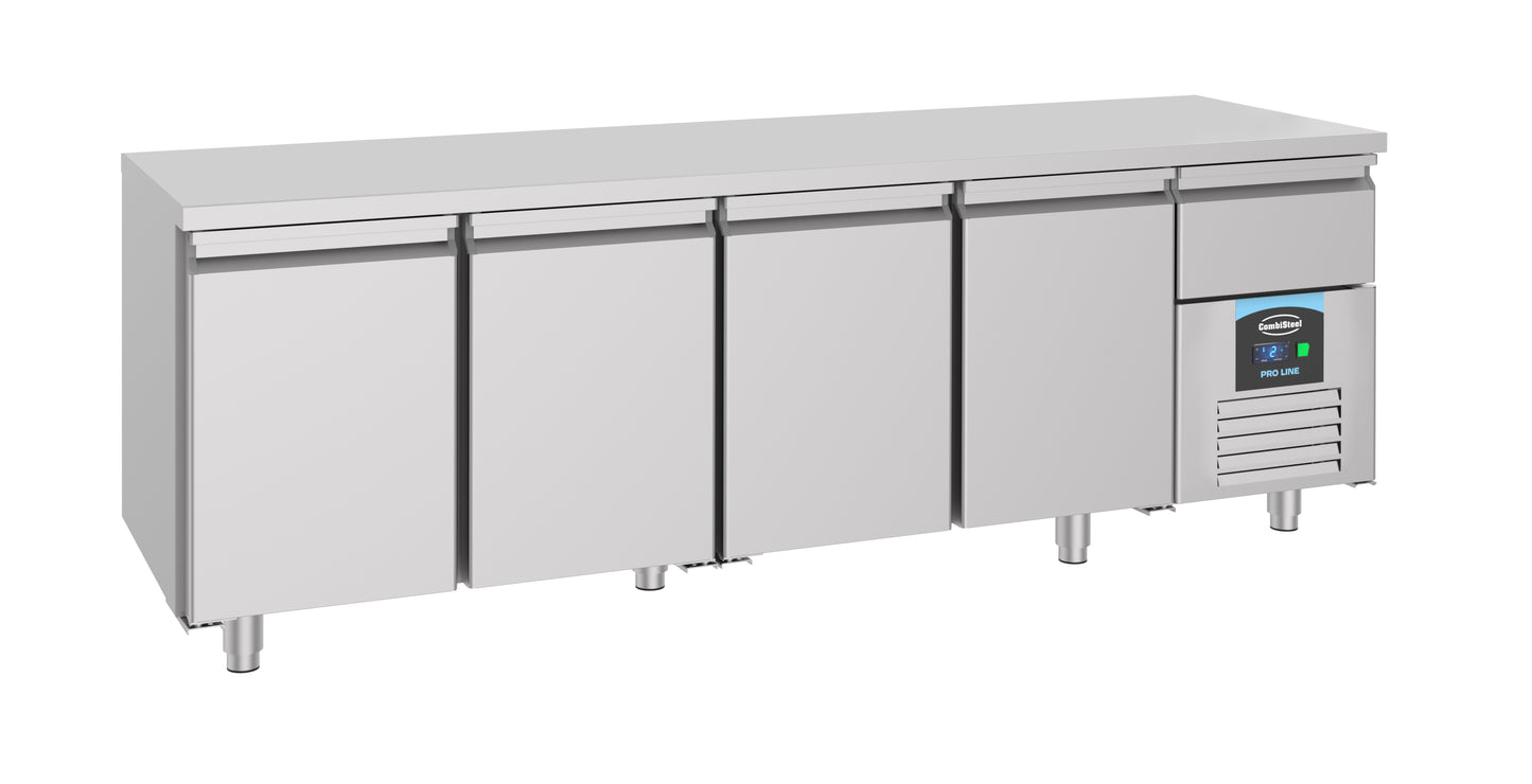 Table Réfrigérée Inox 304 4 Portes 2330 Pro Line – Réfrigérateur, -2/+8 °C