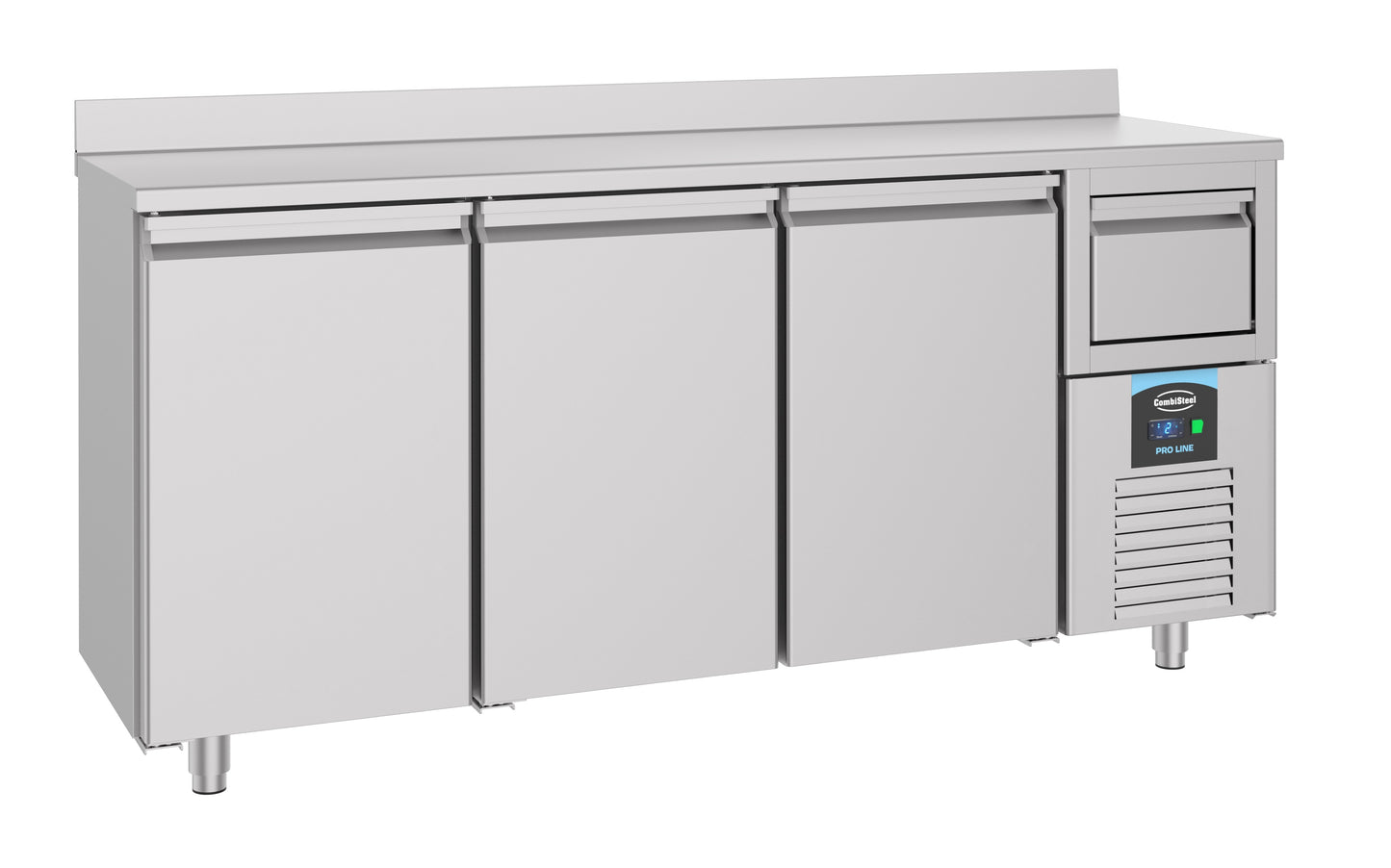 Table Réfrigérée à Café Inox 3 Portes P600 Avec Tiroir Marc – Réfrigérateur, -2/+8 °C