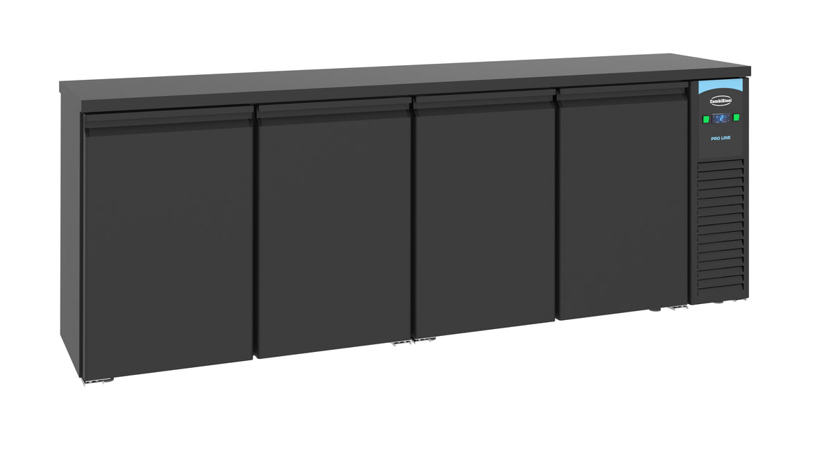Arrière Bar Réfrigérée Noir 4 Portes *Transport Dur Demande*