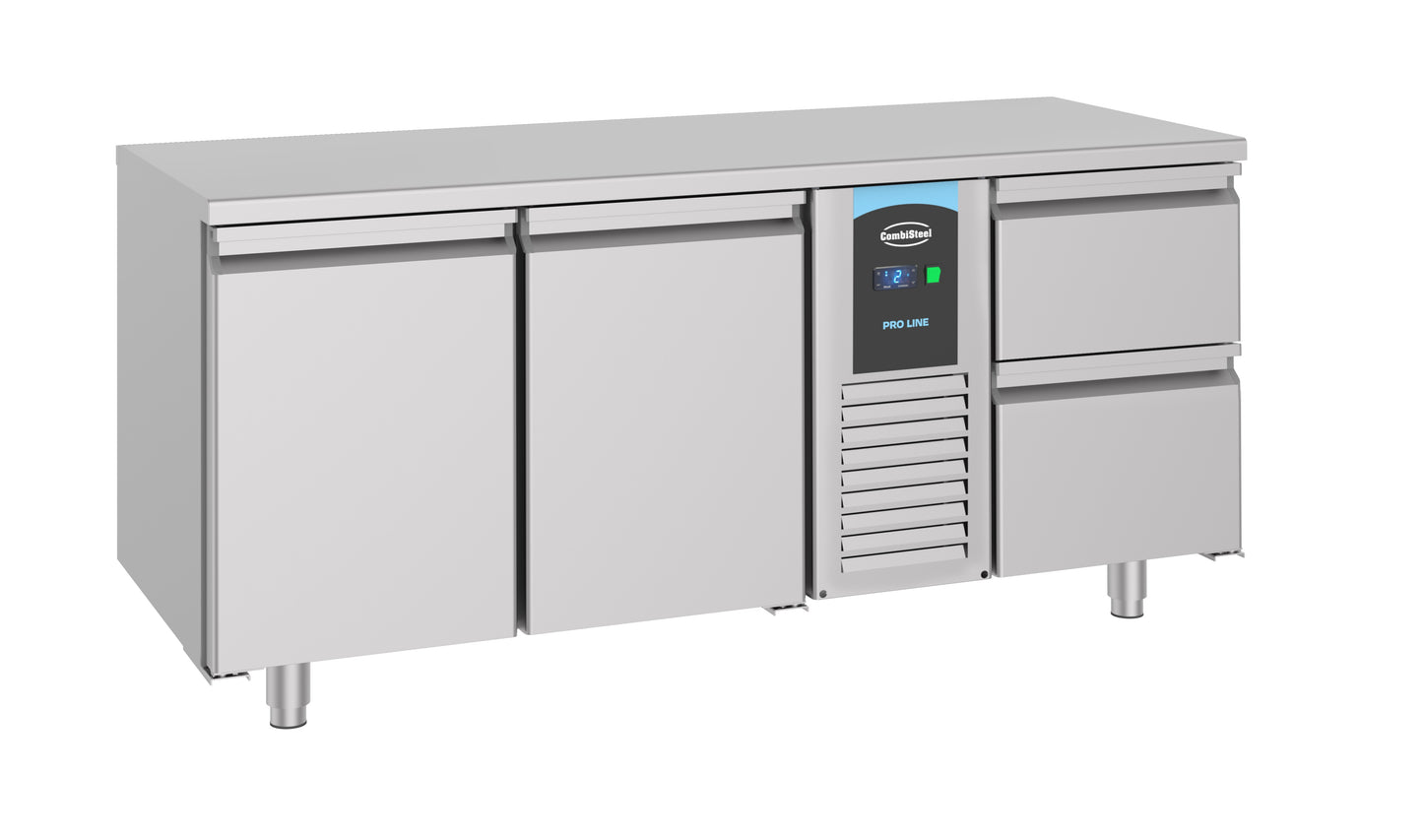 Table Réfrigérée Inox 2 Portes 2 Tiroirs 1785 Monobloc Energy Line – Réfrigérateur, -2/+8 °C