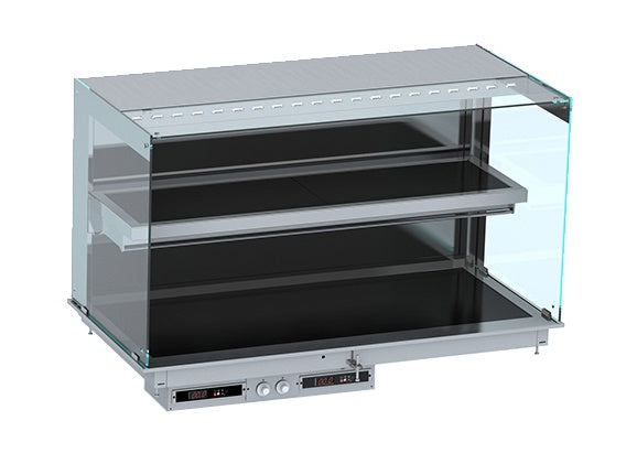Drop-in Vitrine Cubique Chauffante Mural noir 4/1