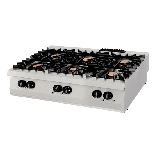 Cuisinière gaz 6 brûleurs - gamme 900 (prof. 90 cm)
