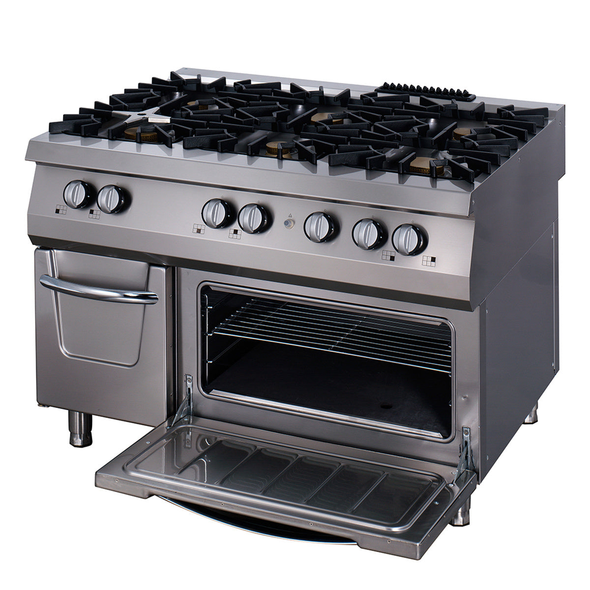 Cuisinière premium - 6 brûleurs - profondeur 90 cm - avec four - gaz