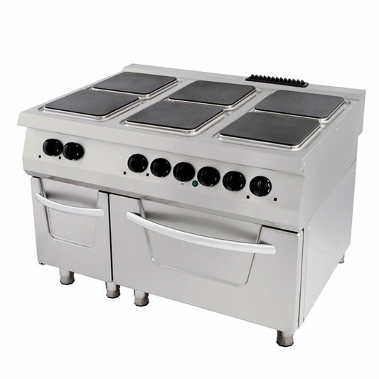 Cuisinière - 6 brûleurs - avec four - gamme 900 (prof. 90 cm) - électrique