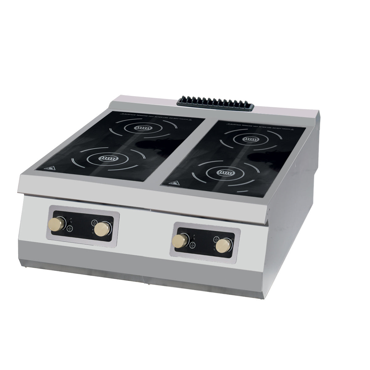 cuisinière à induction - 4 brûleurs - unité double - profondeur 90 cm - électrique