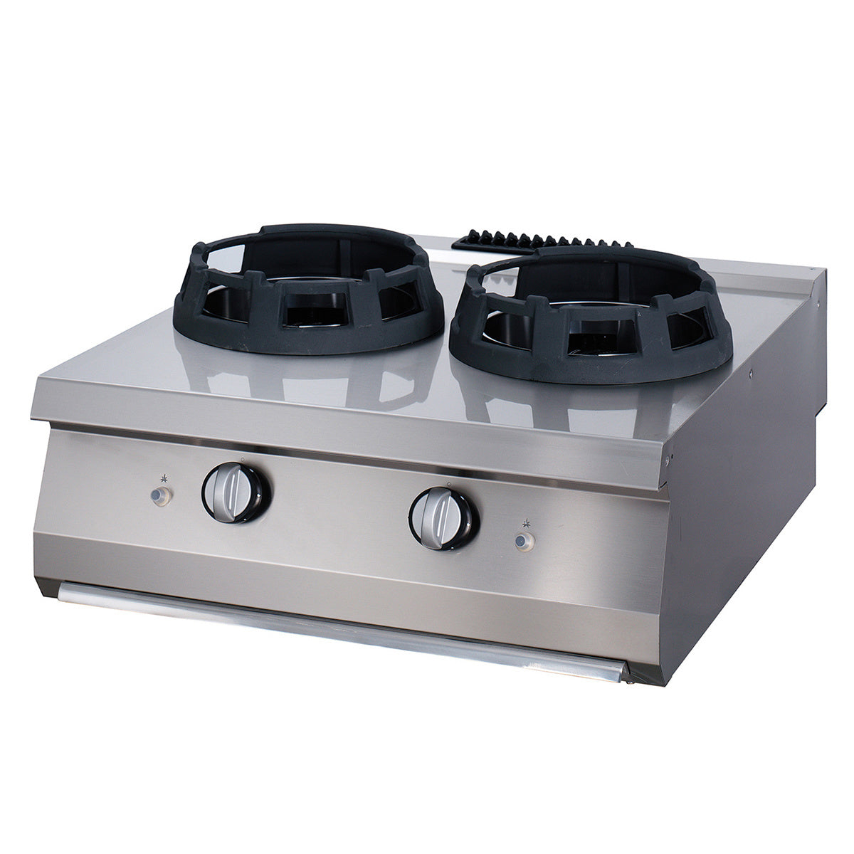 Cuiseur wok gaz - 2 x Ø28,5 cm - unité double - gamme 900 (prof. 90 cm)