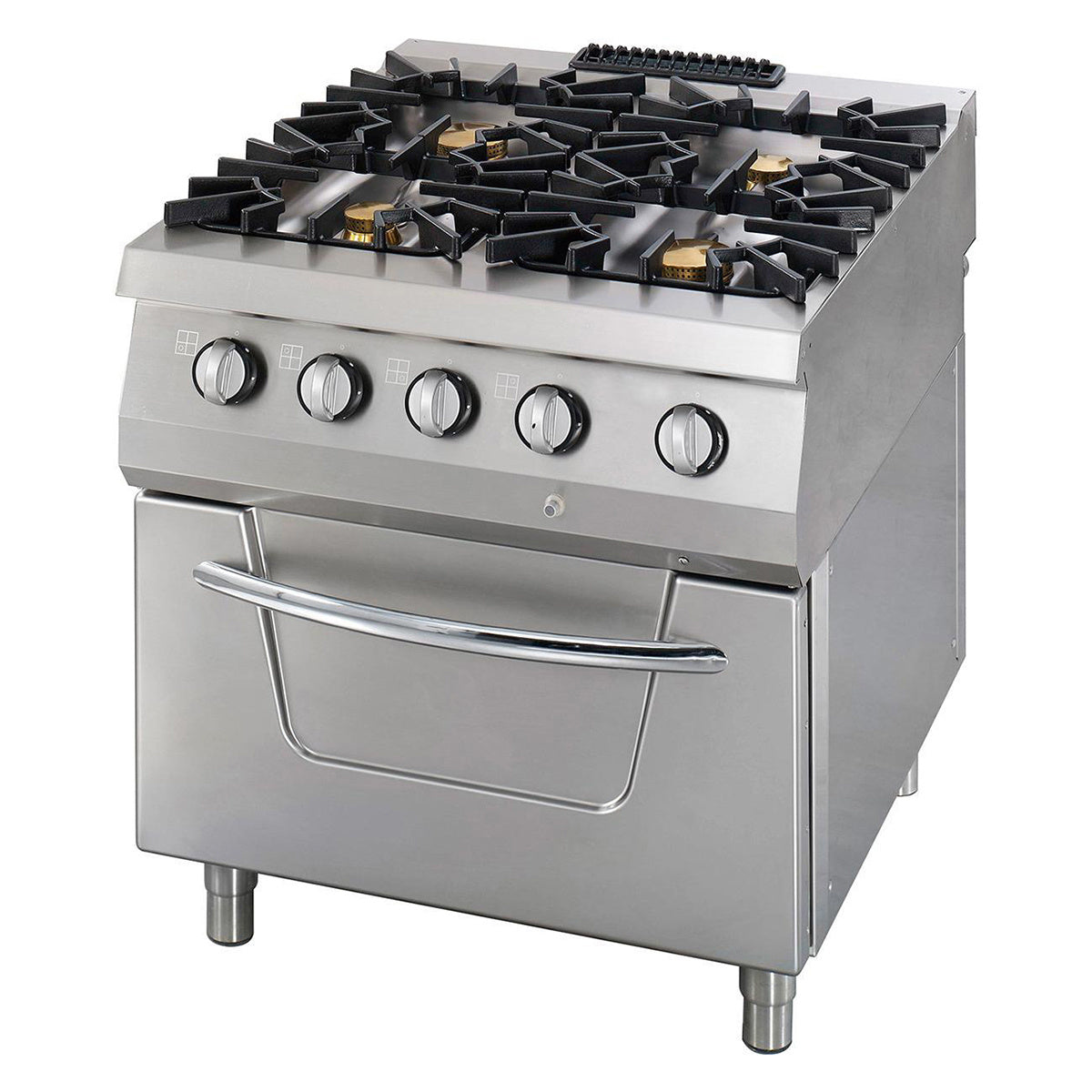 cuisinière - 4 brûleurs - unité double - profondeur 90 cm - gaz (sur four)