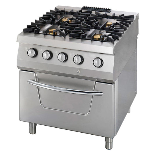 cuisinière - 4 brûleurs - unité double - profondeur 90 cm - gaz (sur four)