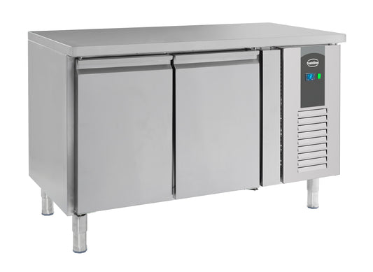 Table Réfrigérée Inox 2 Portes P600 L1360 – Réfrigérateur, +2/+8 °C