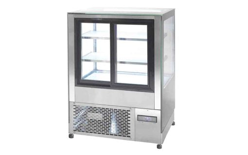 Vitrine réfrigérée comptoir - Droite - Inox