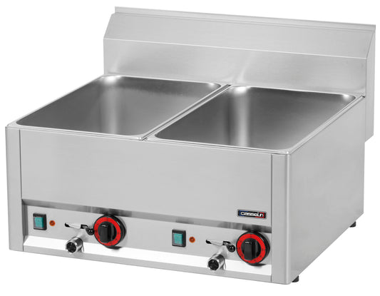 Double bain-marie GN 1/1 avec vannes de vidange 66 