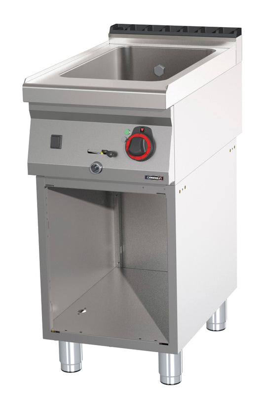 Bain-marie GN 1/1 200 mm avec vanne de vidange et soubassement 40 