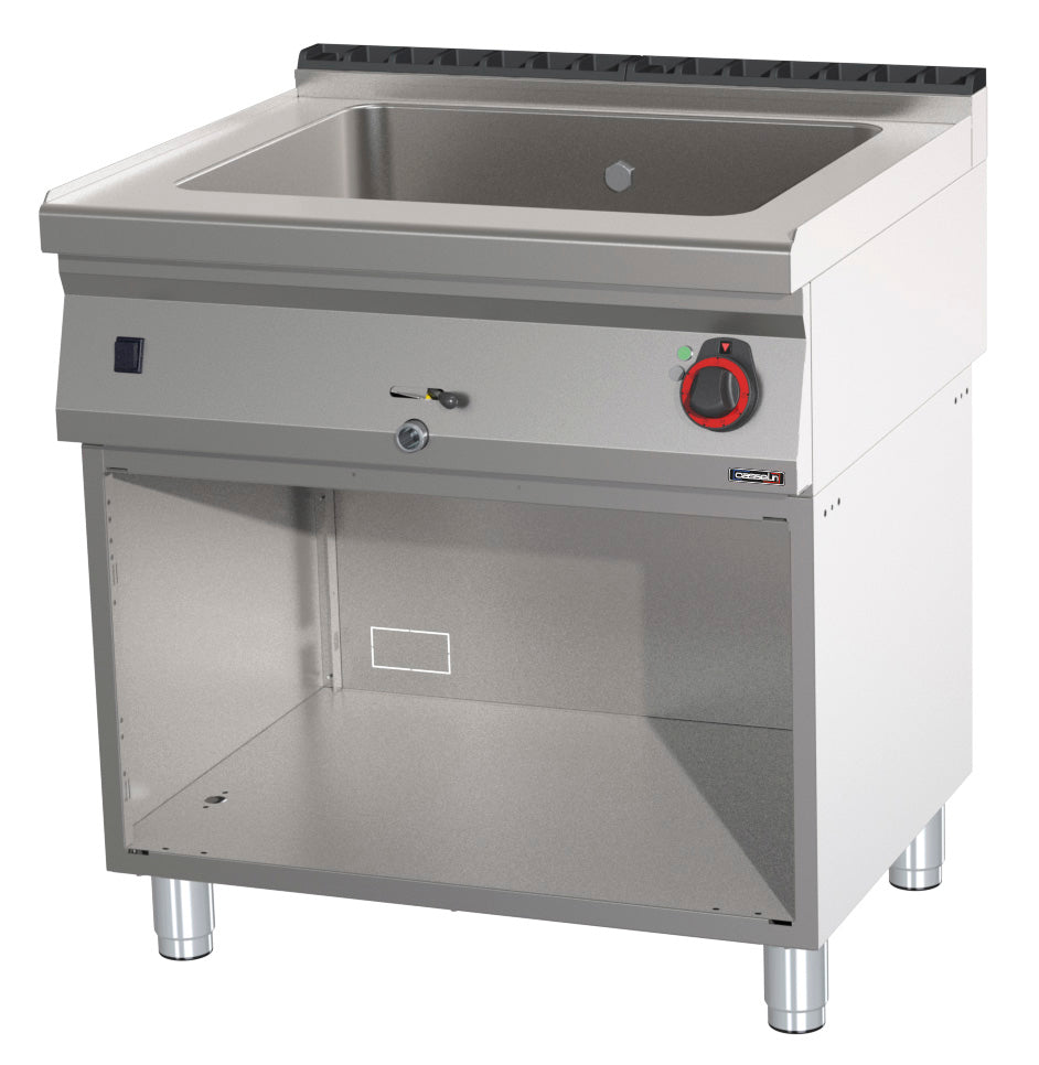 Bain-marie GN 2/1 200 mm avec vanne de vidange et soubassement 80 