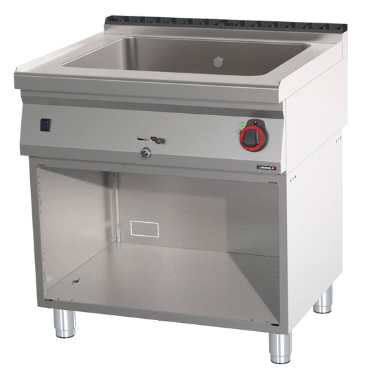 Bain-marie GN 2/1 200 mm avec vanne de vidange et soubassement 80 