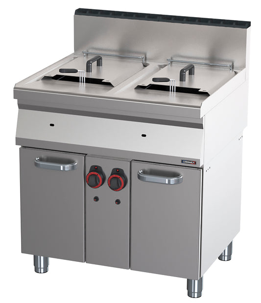 Friteuse gaz avec soubassement 2x15 litres 80 