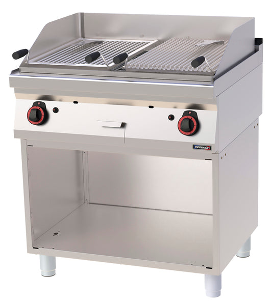 Grill pierre de lave double avec soubassement 80 
