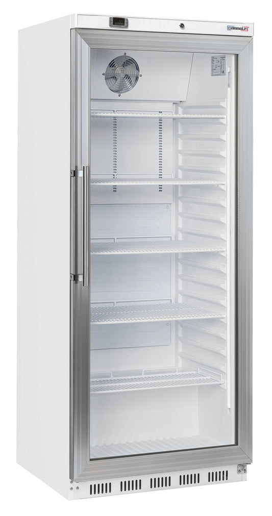 Armoire positive vitrée 600 L Blanche