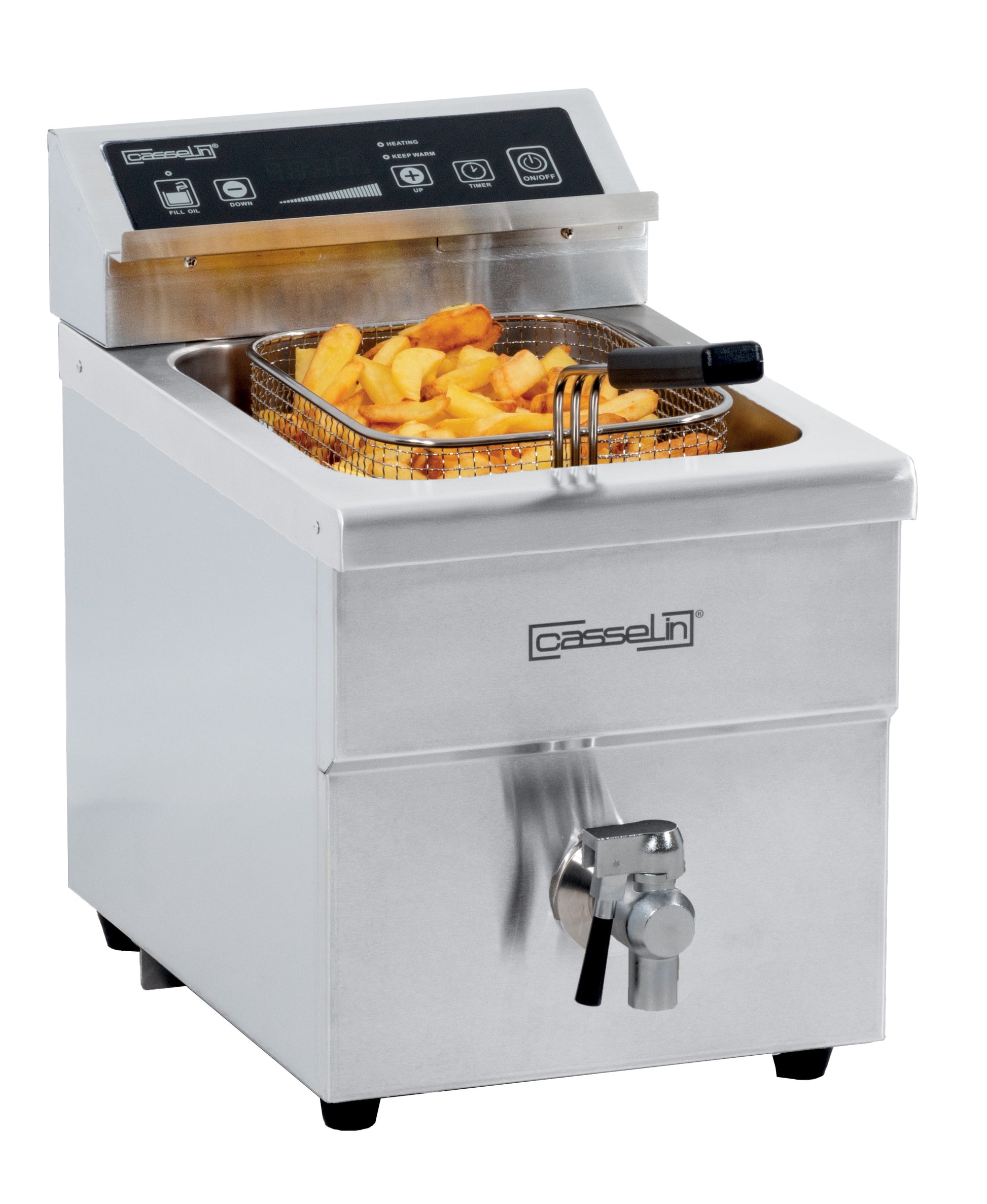 Friteuse à induction avec vanne de vidange 8 litres