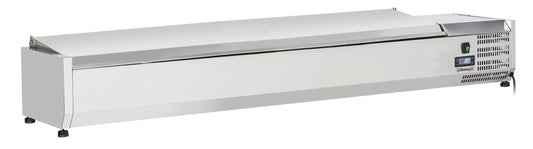 Saladette à poser 8 x GN 1/4 avec couvercle