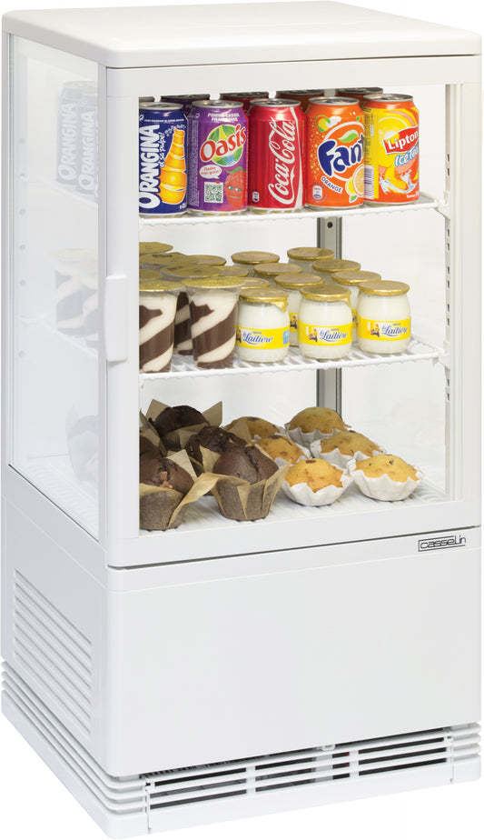 Mini vitrine réfrigérée positive 58L Blanche