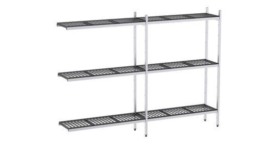 Rayonnage Aluminium Angle 2772×370 1700 3 Niveaux - Distform EAA00024