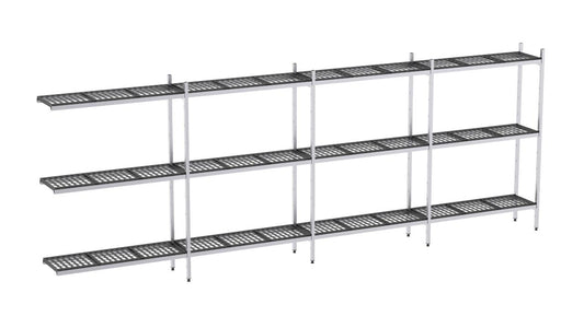Rayonnage Aluminium Angle 5216×370 1700 3 Niveaux - Distform EAA00051