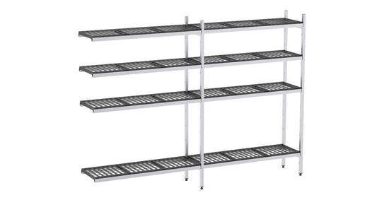 Rayonnage Aluminium Angle 2198×370 1700 4 Niveaux - Distform EAA00071