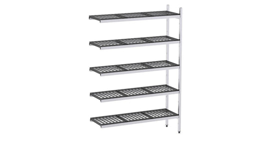 Rayonnage Aluminium Angle 1427×370 1700 5 Niveaux - Distform EAA00117