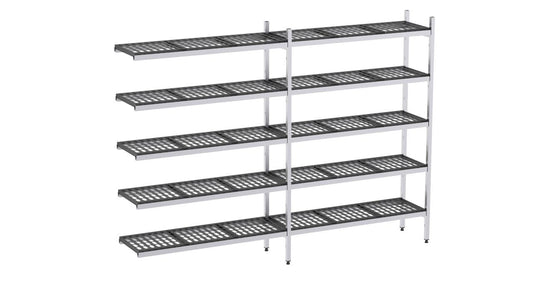Rayonnage Aluminium Angle 2608×370 1700 5 Niveaux - Distform EAA00130