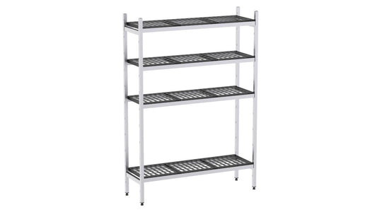 Rayonnage Aluminium 1127×370 2000 4 Niveaux - Distform EAL00384