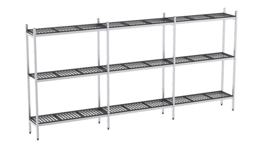 Rayonnage Aluminium 3407×570 2000 3 Niveaux - Distform EAL00516