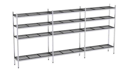 Rayonnage Aluminium 4063×570 2000 4 Niveaux - Distform EAL00578
