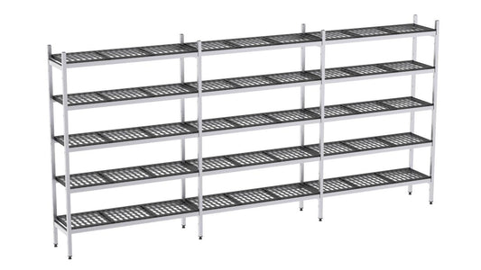 Rayonnage Aluminium 3899×570 2000 5 Niveaux - Distform EAL00630