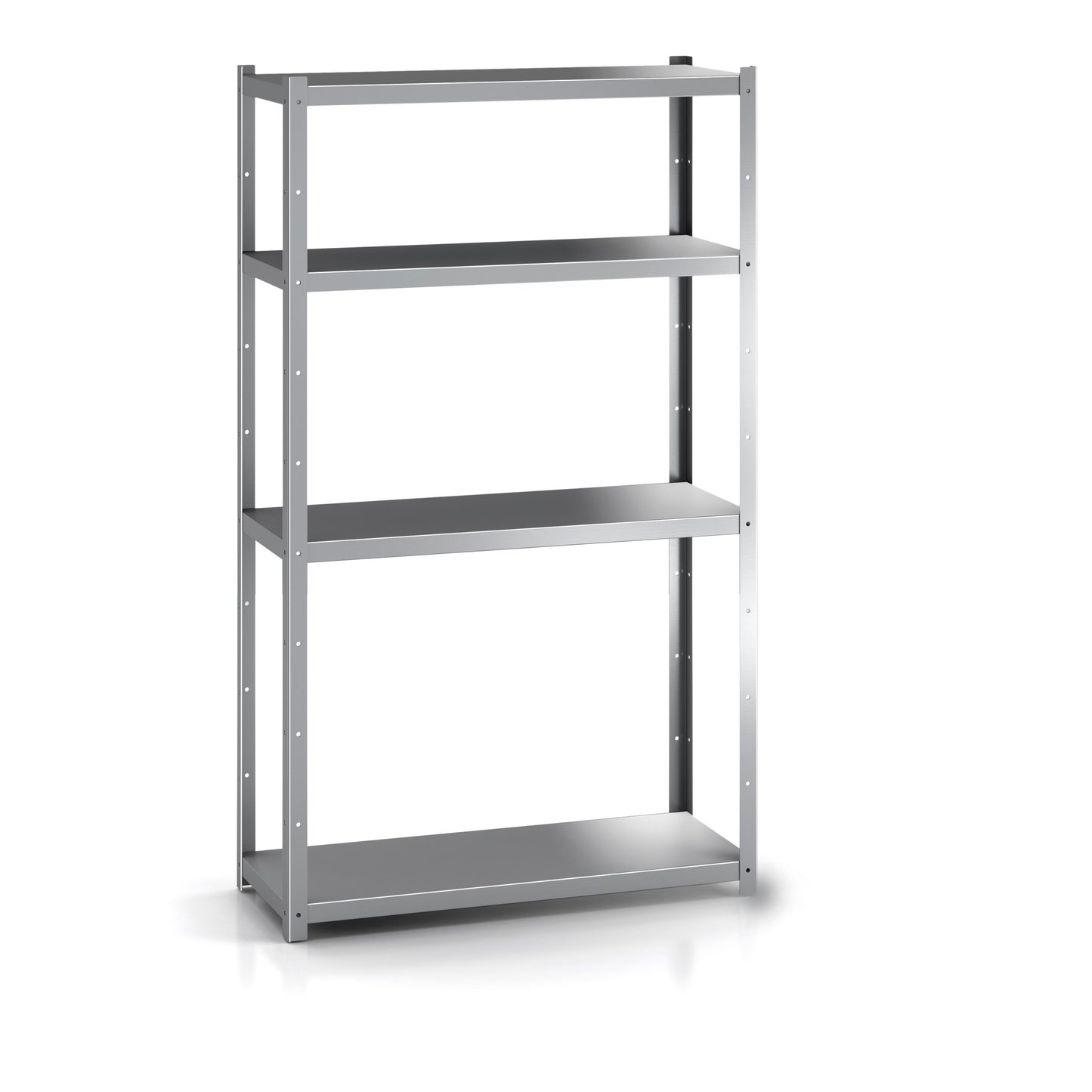 Etagère Inox E = 1,5Mm 1200×500×2000 Mm Avec Renfort Omégas 4 Niveaux - Distform EPI00311