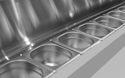 Table de préparation - 3 portes - Couvercle inox