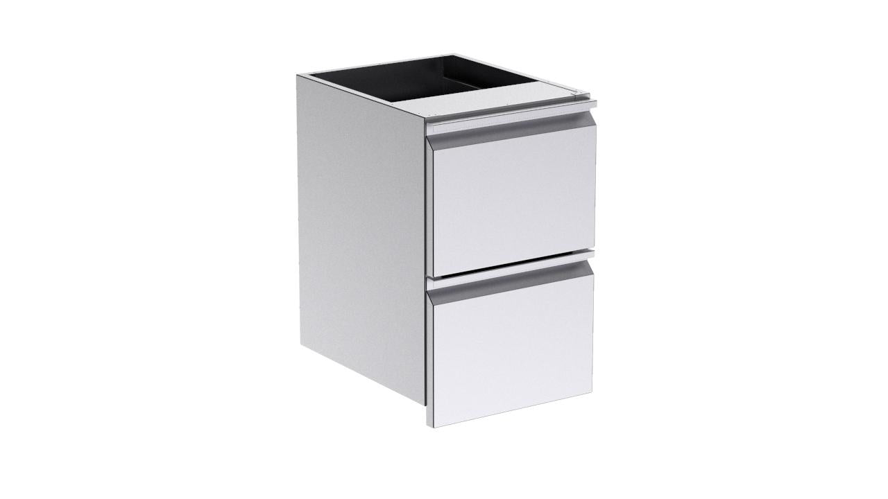 Module 2 Tiroirs 400×600 - Distform FB2C6040