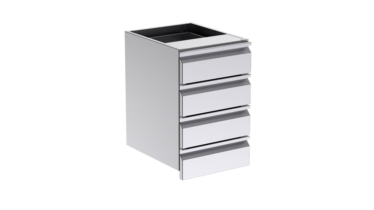 Module 4 Tiroirs 400×600 - Distform FB4C6040