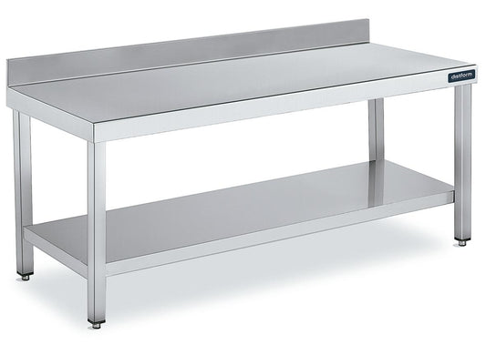 Table Adossée 1000×600×600 Avec Étagère - Distform FM166100