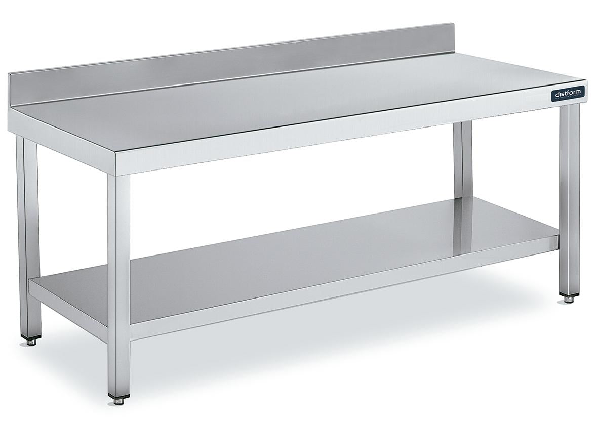 Table Adossée 1300×600×600 Avec Étagère - Distform FM166130