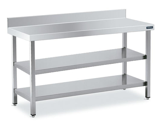 Table Adossée 1500×800 Avec 2 Étagères - Distform FM280150